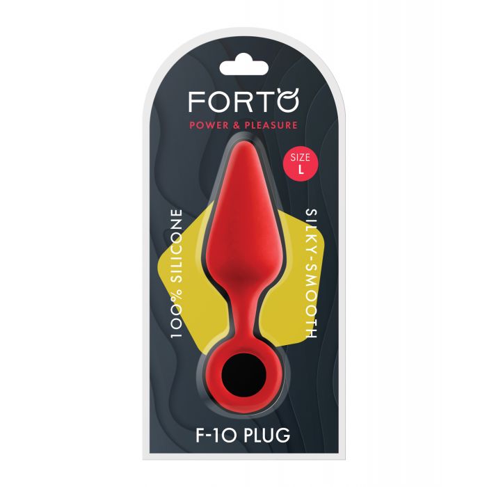 Forto F-10 Silicone Plug w/Pull Ring - Large Red – ExcitingToys.com