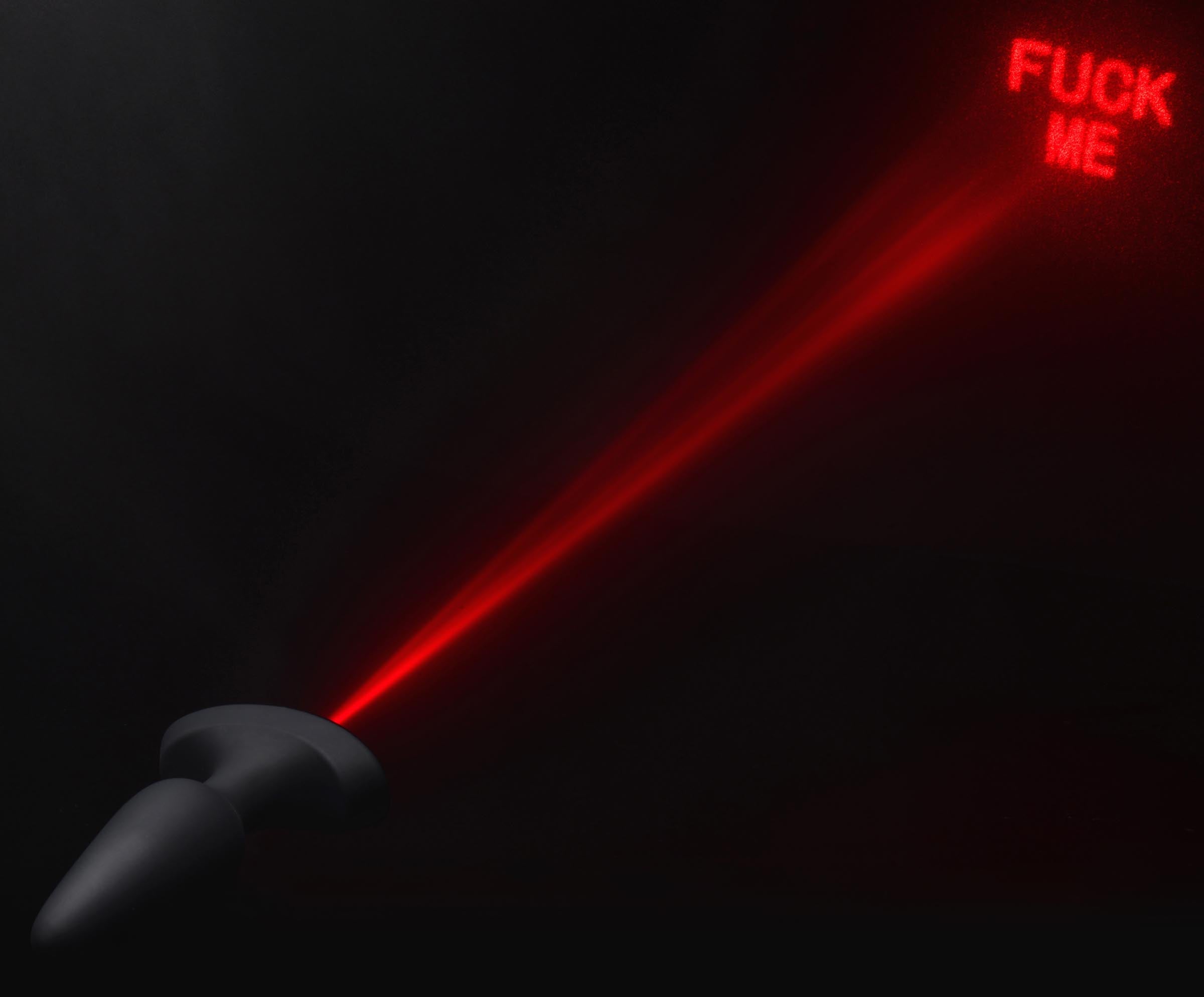 28x Laser Fuck Me Silicone Anal Plug With Remote Control - Medium